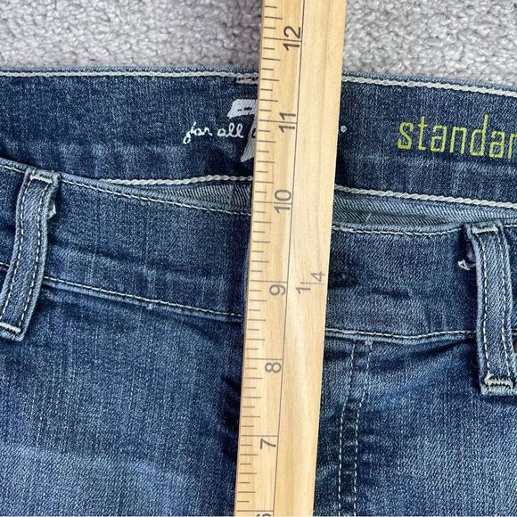 7 For All Mankind Standard Jeans Men's 36X32 Blue Straight Mid-Rise Dark Denim - Picture 10 of 13